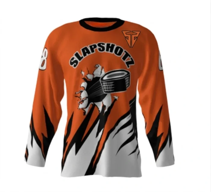 Slapshotz Orange Hockey Jersey