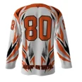 Slapshotz White Hockey Jersey back