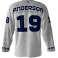 Whore Island Ocelots Gray Hockey Jersey back