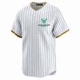 king white striped baseball jersey