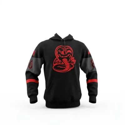 Cobra Kai Black Red Hoodie