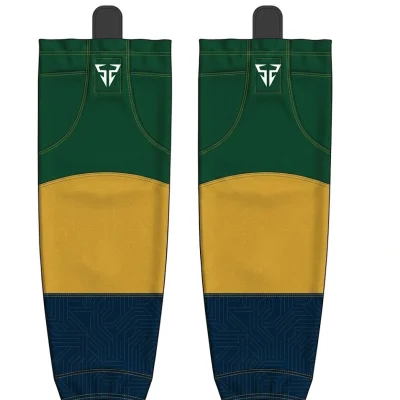 Three Color Armadillos Gold Ice Hockey Socks