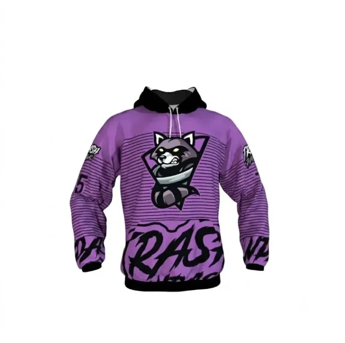 Trash Pandas Purple Hoodie back Trash Pandas Purple Hoodie