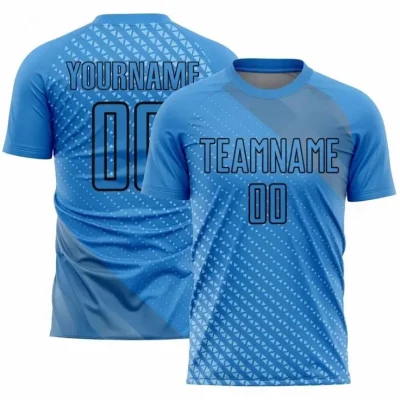 Lakes Blue Black Geometric Shapes Sublimation Soccer Jersey