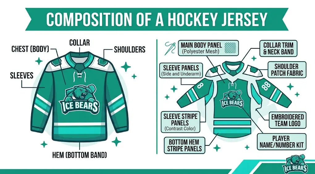 what are hockey jerseys made of