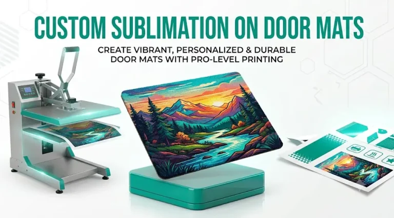 custom sublimation on door mats
