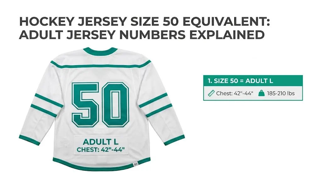 hockey jersey size equivalent to 50