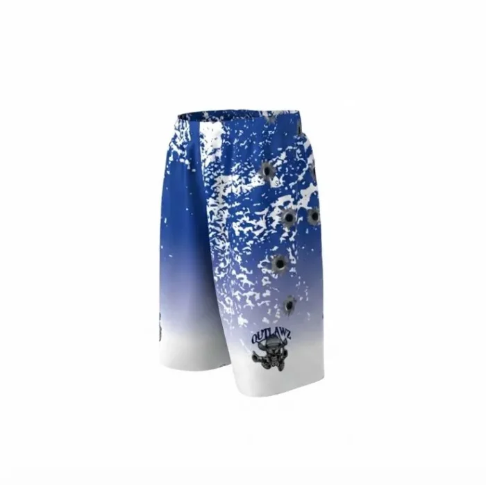 holloween blue shorts Outlawz White Softball Shorts