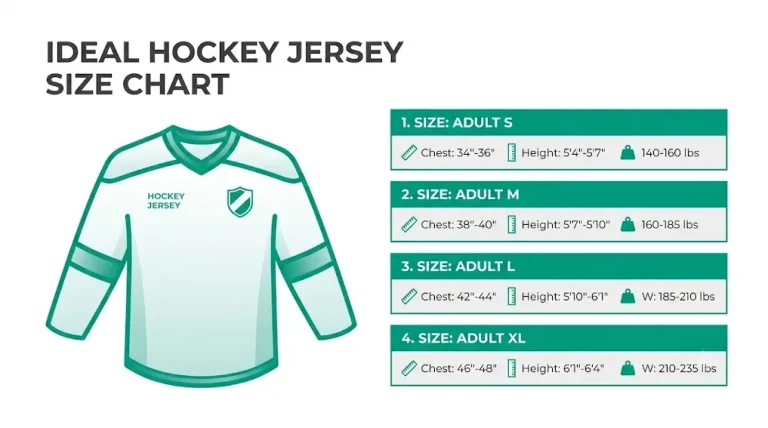 youth hockey jersey size chart