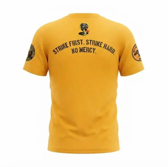 kobra kai yello softball jersey back Cobra Kai Gold Softball Jersey back