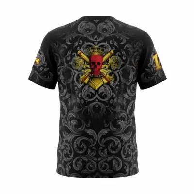 voodoo softball jersey back skull crown softball jersey back