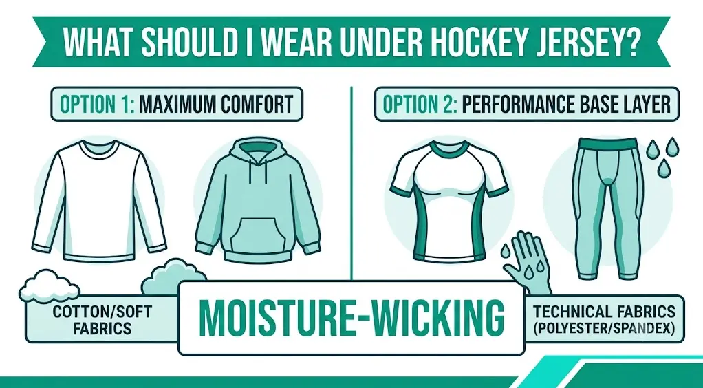 what to wear underneath hockey jersey