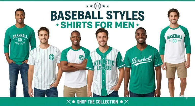 men baseball style shirt