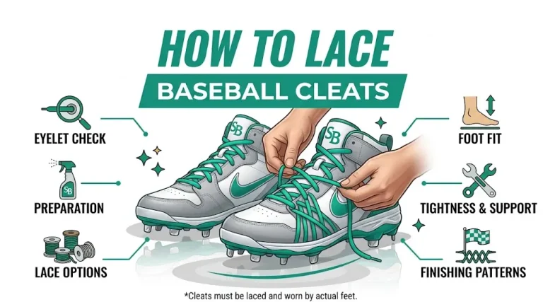how to lace baseball cleats