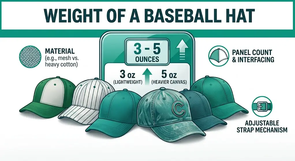 baseball hat weight